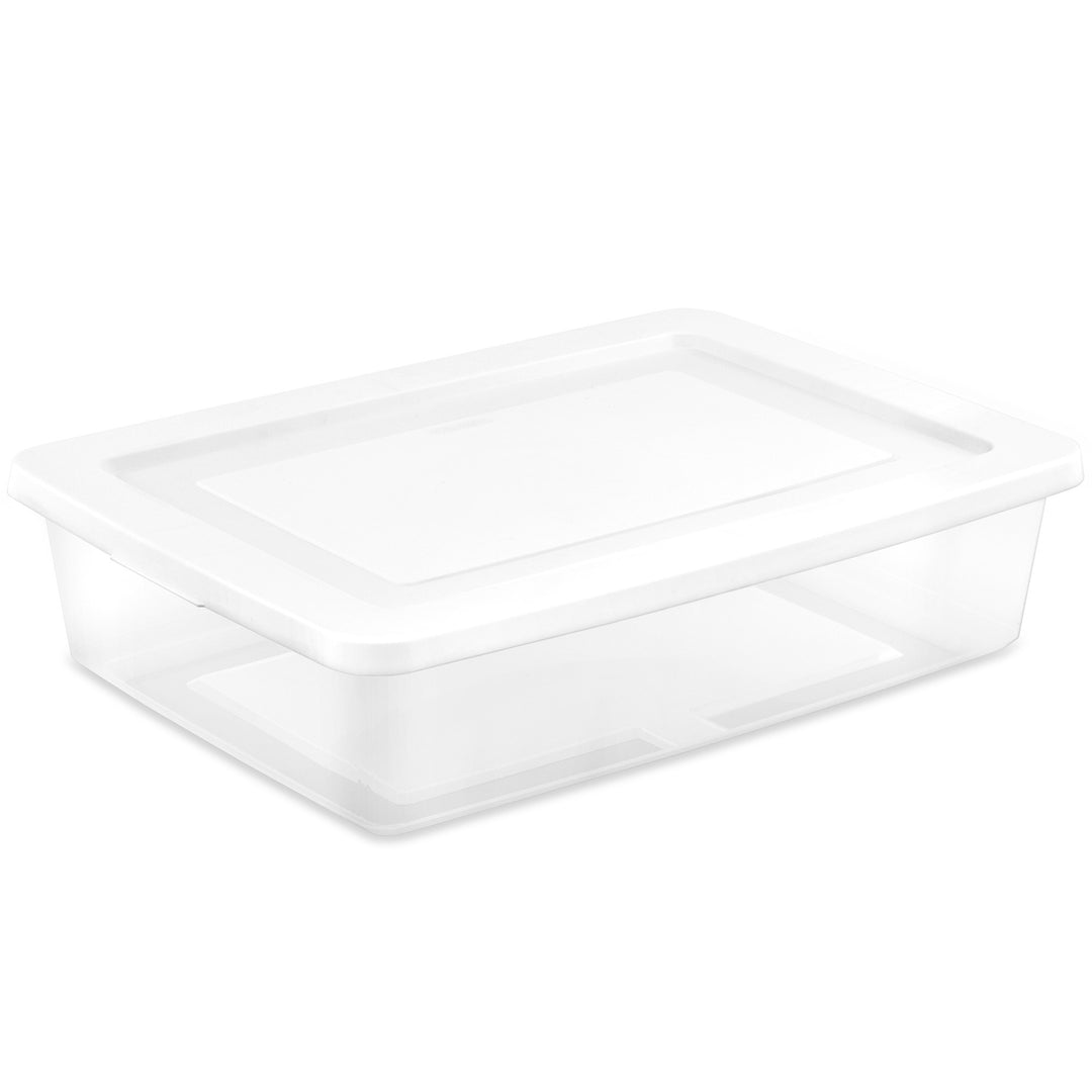 Sterilite 28 Qt Storage Box, Stackable Plastic Container Home Organizer, 40 Pack