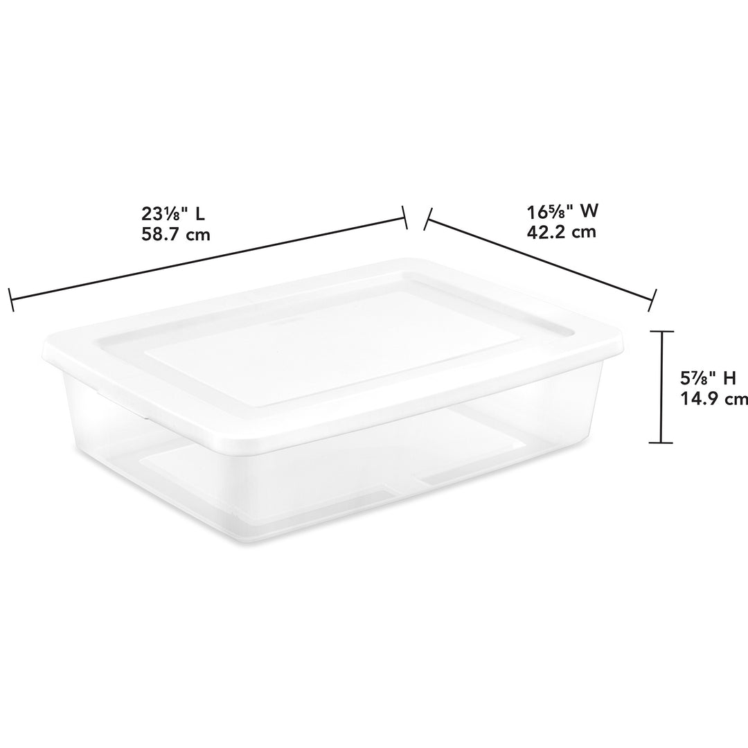 Sterilite 28 Qt Storage Box, Stackable Plastic Container Home Organizer, 40 Pack