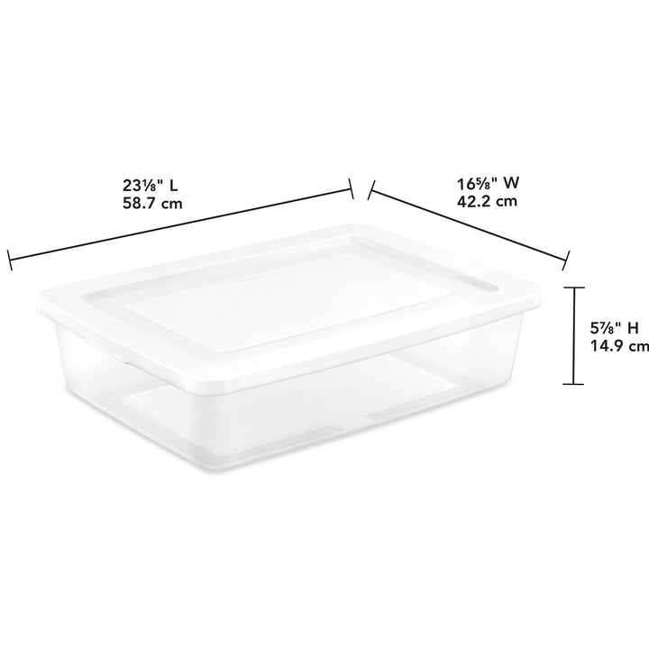 Sterilite 28 Qt Storage Box, Stackable Plastic Container Home Organizer, 40 Pack