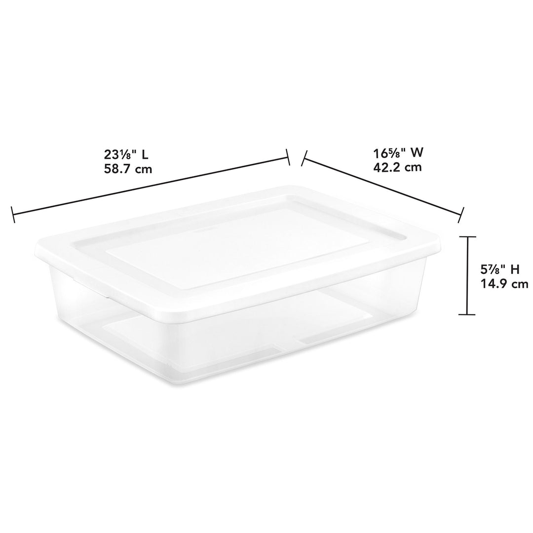 Sterilite 28 Qt Storage Box, Stackable Plastic Container Home Organizer, 20 Pack