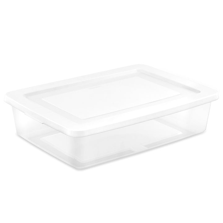 Sterilite 28 Qt Storage Box, Stackable Plastic Container Home Organizer, 20 Pack