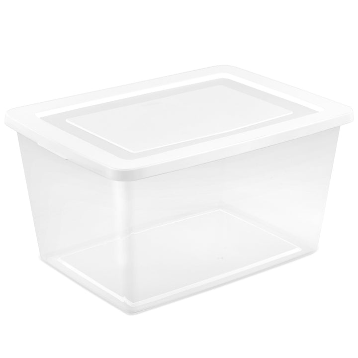 Sterilite 58 Qt Storage Box, Stackable Plastic Container Home Organizer, 16 Pack