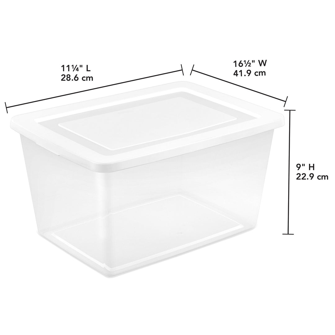 Sterilite 58 Qt Storage Box, Stackable Plastic Container, Home Organizer, 8 Pack