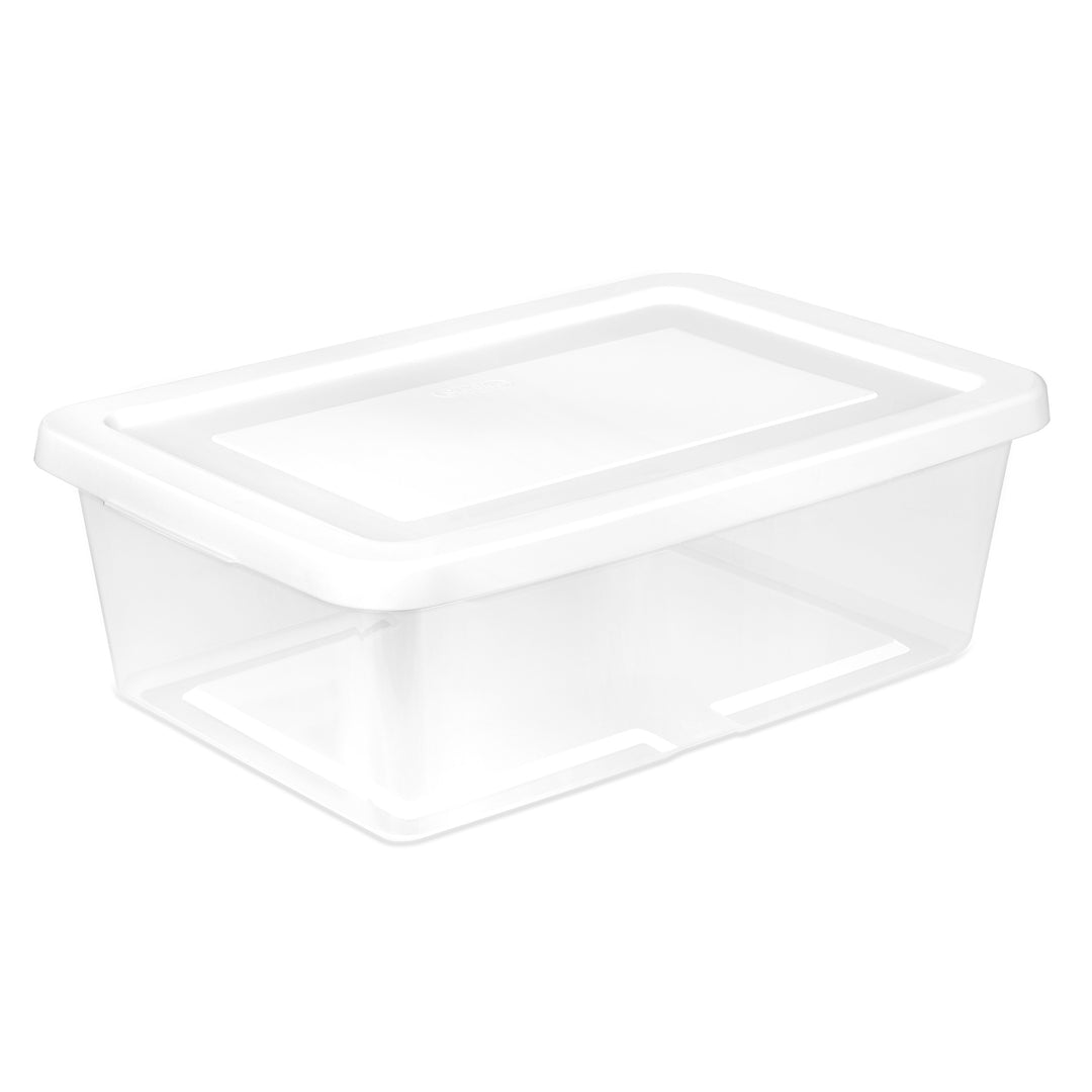 Sterilite 12 Qt Storage Box, Stackable Plastic Container Home Organizer, 60 Pack