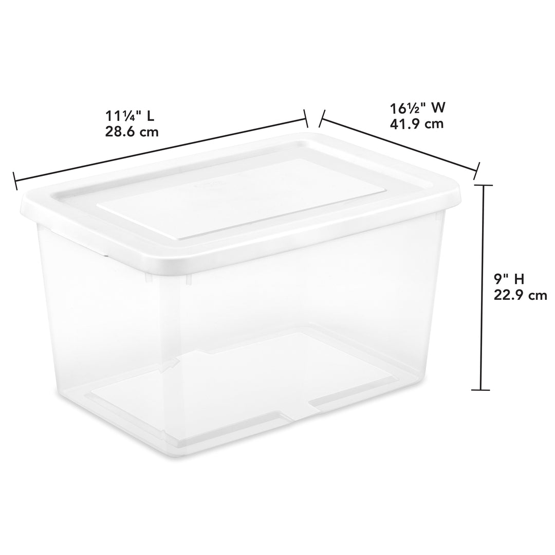 Sterilite 20 Qt Storage Box, Stackable Plastic Container Home Organizer, 16 Pack