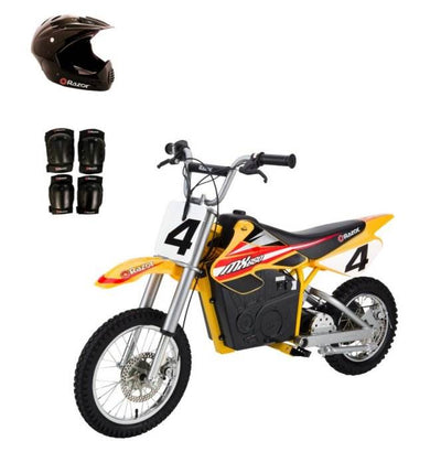 Razor MX650 Dirt Rocket Electric Moto Bike with Helmet, Elbow & Knee Pads