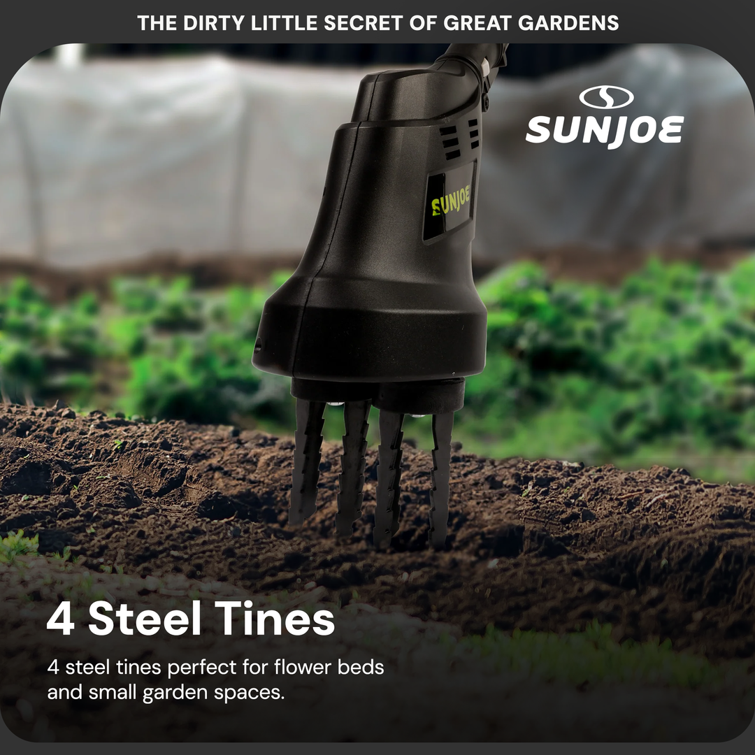 Sun Joe 24V Claw Tiller and Cultivator for Small Scale Gardening, 24V-CTLR-LTE