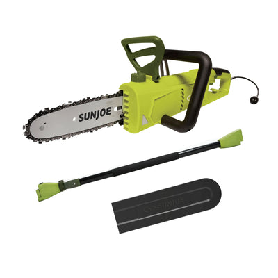 Sun Joe 8 Inch Electric Convertible Pole Chain Saw, 2-in-1 Cutting Tool, SWJ805E - VMInnovations