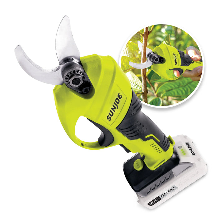 Sun Joe 24V Cordless Handheld Pruner with Battery and Charger, 80W (Open Box)