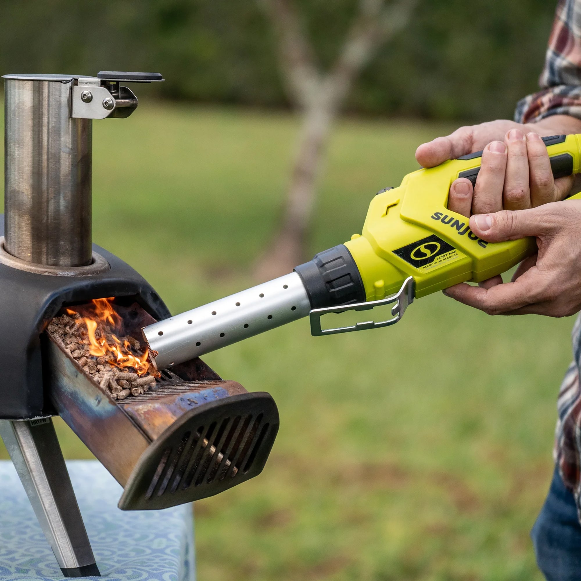 Sun Joe 24V Cordless Electric Fire Starter for Charcoal BBQ Grills (Open Box)