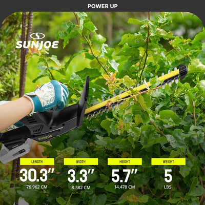 Sun Joe Cordless Handheld Hedge Trimmer with 18" Blades (Open Box)