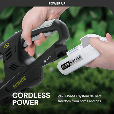 Sun Joe Cordless Handheld Hedge Trimmer with 18" Blades & 5/8" Cutting Cap(Used)