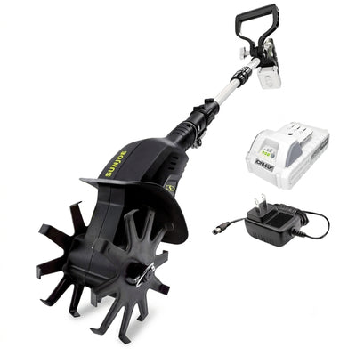 Sun Joe 24V Cordless Garden Tiller Cultivator Accessory Kit, Black (Open Box)