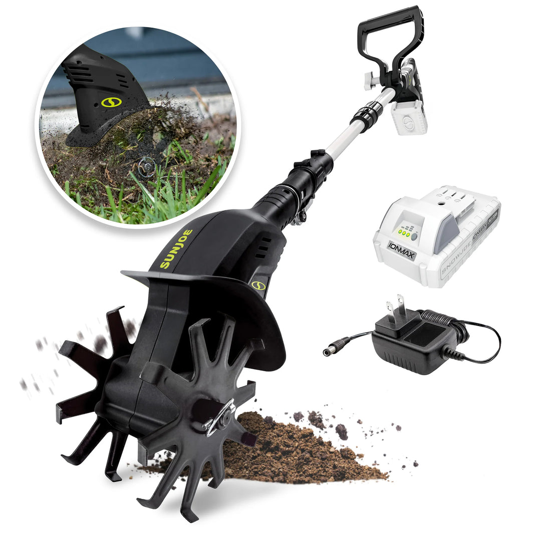 Sun Joe 24V Cordless Garden Tiller Cultivator Accessory Kit, Black, 24V-TLR-LTE