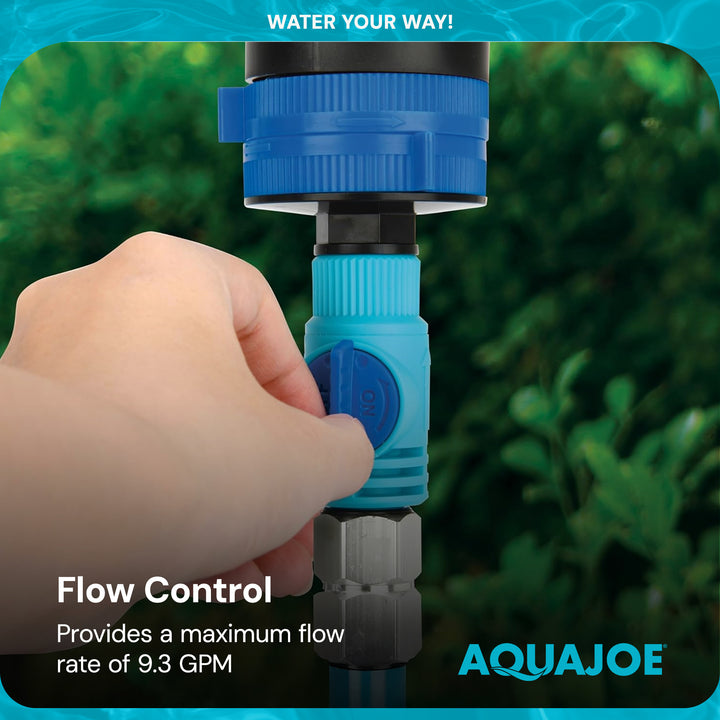 Aqua Joe Adjusting Tripod Sprinkler Mister, 6 Pattern, Telescoping, AJ-6PSTB-MAX