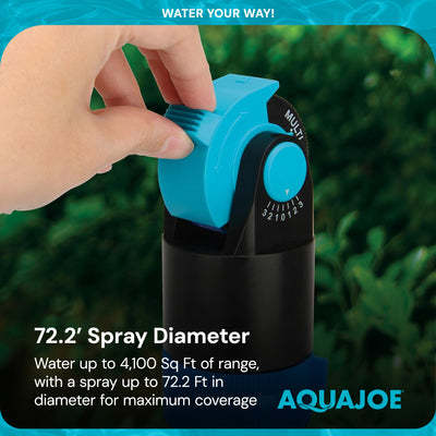 Aqua Joe Adjusting Tripod Sprinkler Mister, 6 Pattern, Telescoping, AJ-6PSTB-MAX - VMInnovations