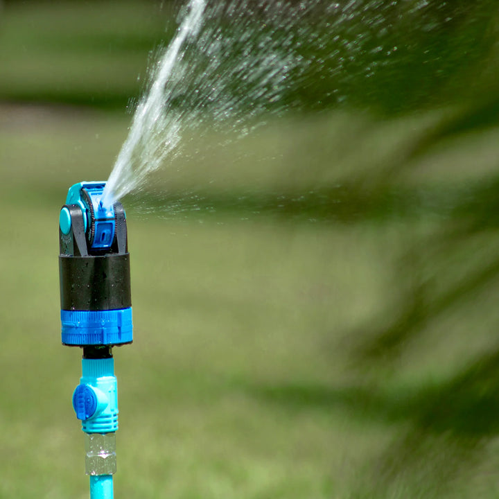 Aqua Joe Adjusting Tripod Sprinkler Mister, 6 Pattern, Telescoping, AJ-6PSTB-MAX