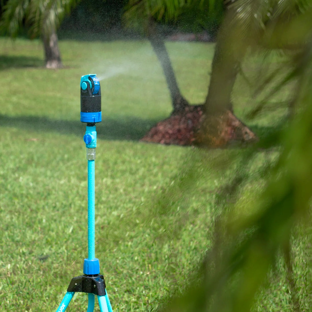 Aqua Joe Adjusting Tripod Sprinkler Mister, 6 Pattern, Telescoping (Open Box)
