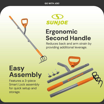 ErgieShovel 54" Ergonomic Cultivator, 4-Tine Garden Tool,D-Grip Handle(Open Box)