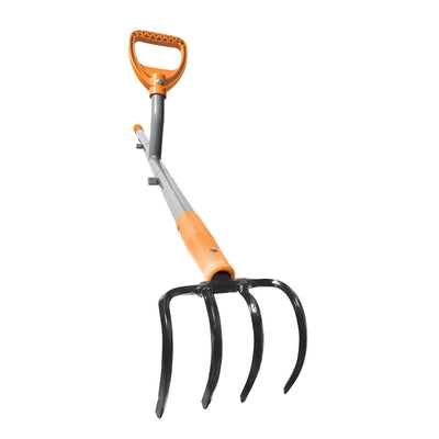 ErgieShovel 54" Ergonomic Cultivator, 4-Tine Garden Tool,D-Grip Handle(Open Box)