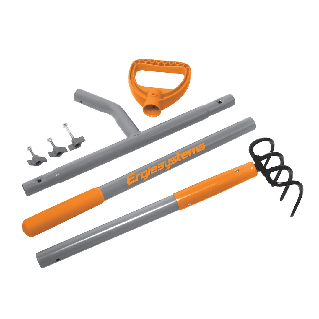 ErgieShovel 54" Ergonomic Cultivator, 4-Tine Garden Tool, D-Grip Handle, CLTV45