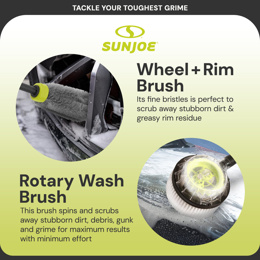 Sun Joe Car Cleaning Accessory Kit Pressure Washer Brush Set, CCK (Open Box)