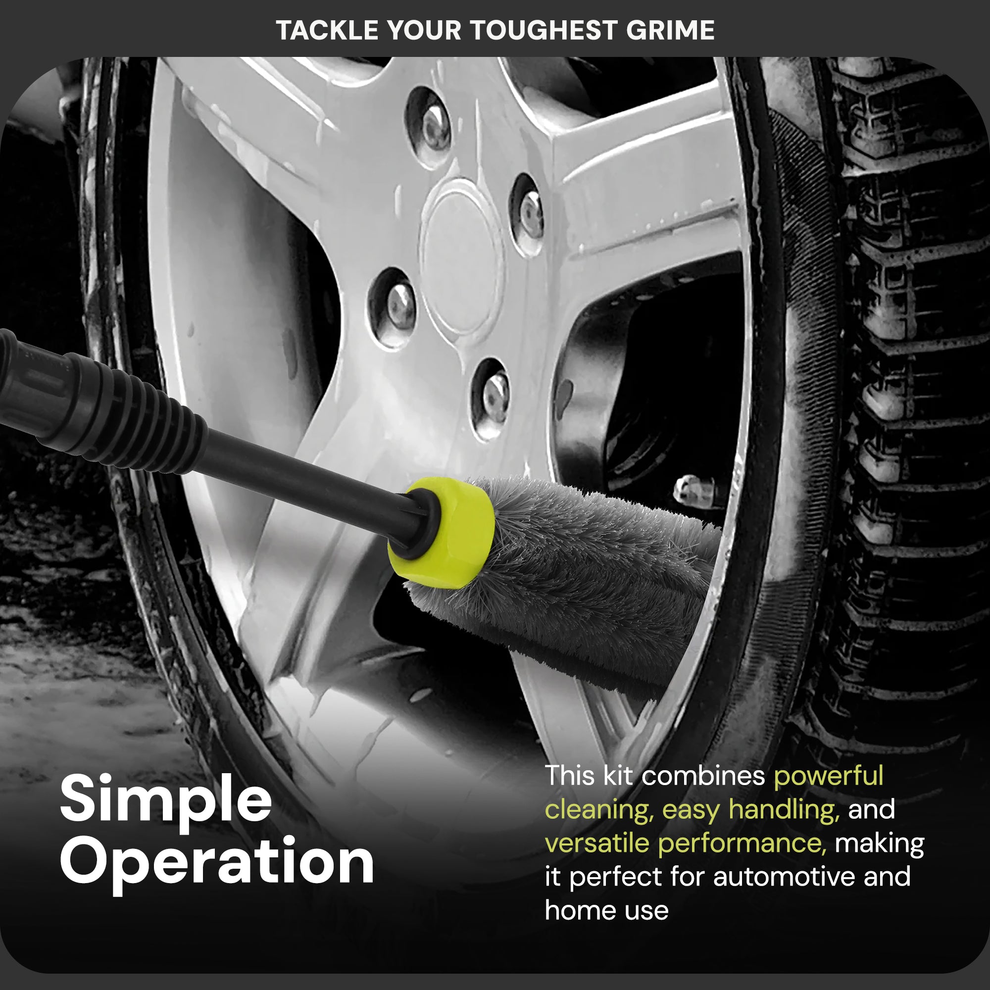 Sun Joe Car Cleaning Accessory Kit Pressure Washer Brush Set for SPX Series, CCK - VMInnovations