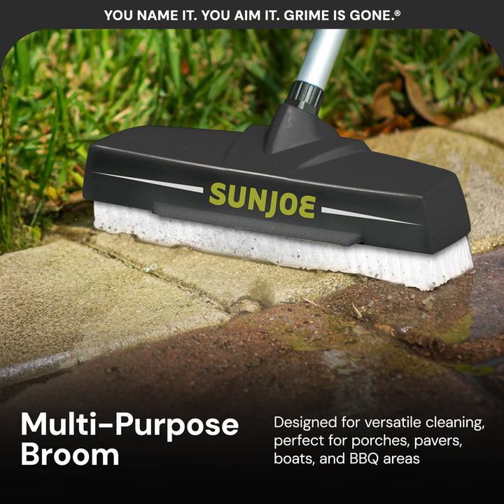 Sun Joe Power Scrubber Broom Long Handle Pressure Washer Attachment, SPX-PWB1