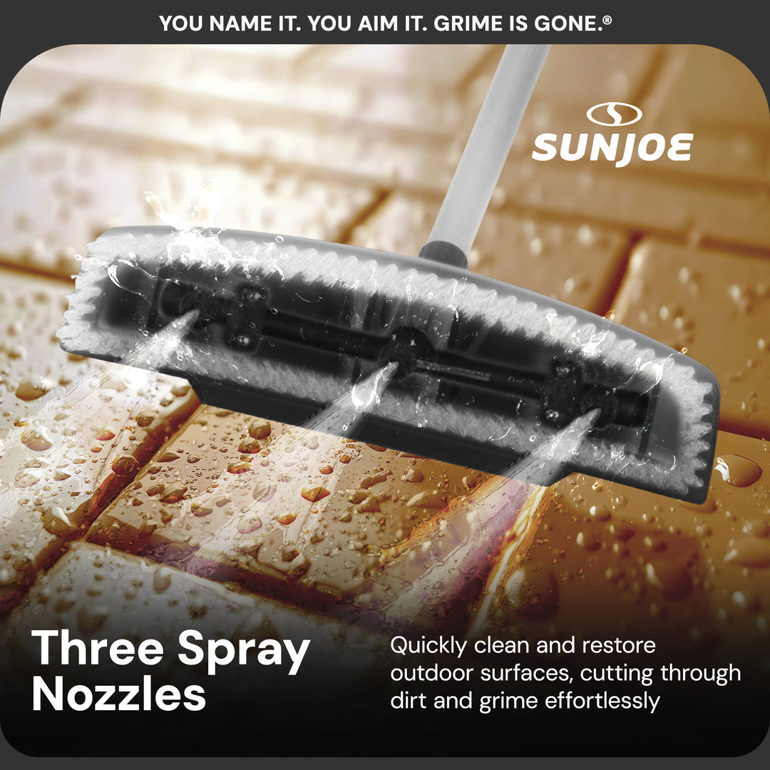 Sun Joe Power Scrubber Broom Long Handle Pressure Washer Attachment, SPX-PWB1