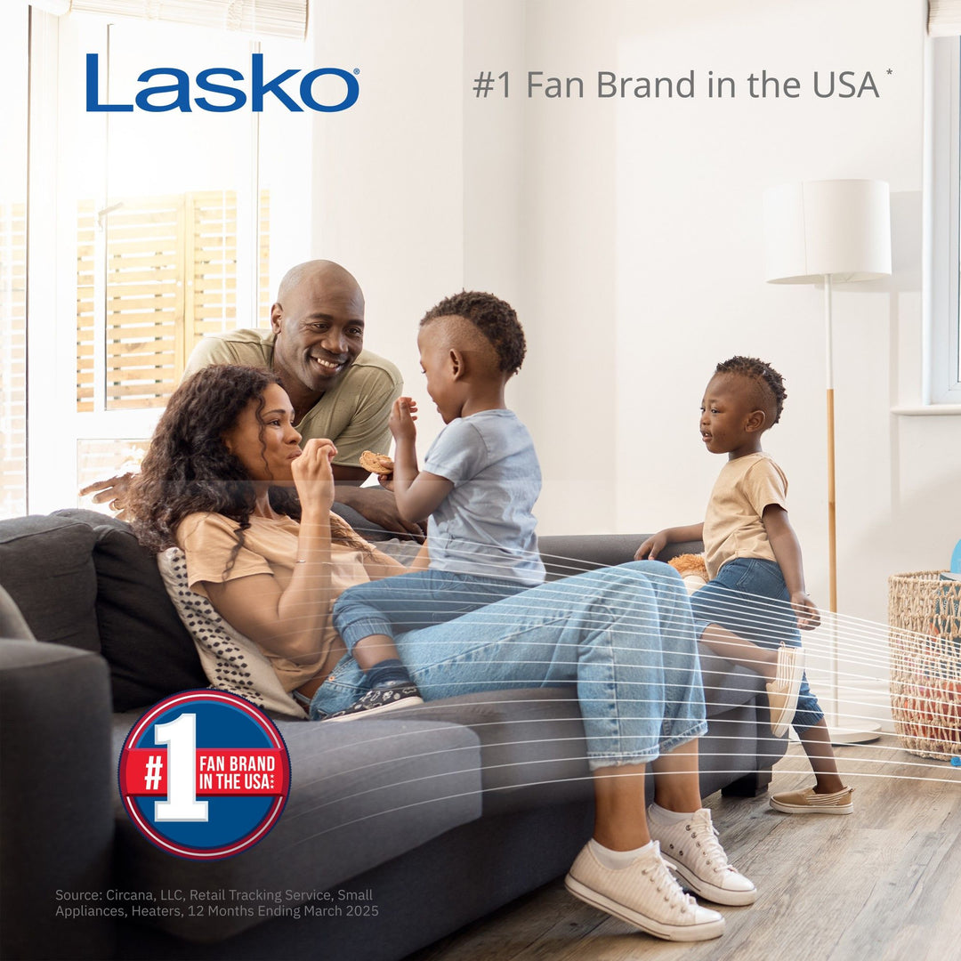 Lasko 36 Inch 4 Speed Oscillating Tower Fan with Timer and Remote Control, Black