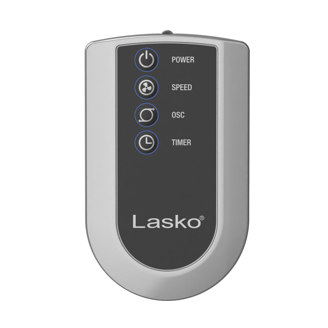 Lasko 36 Inch 4 Speed Oscillating Tower Fan with Timer and Remote Control, Black