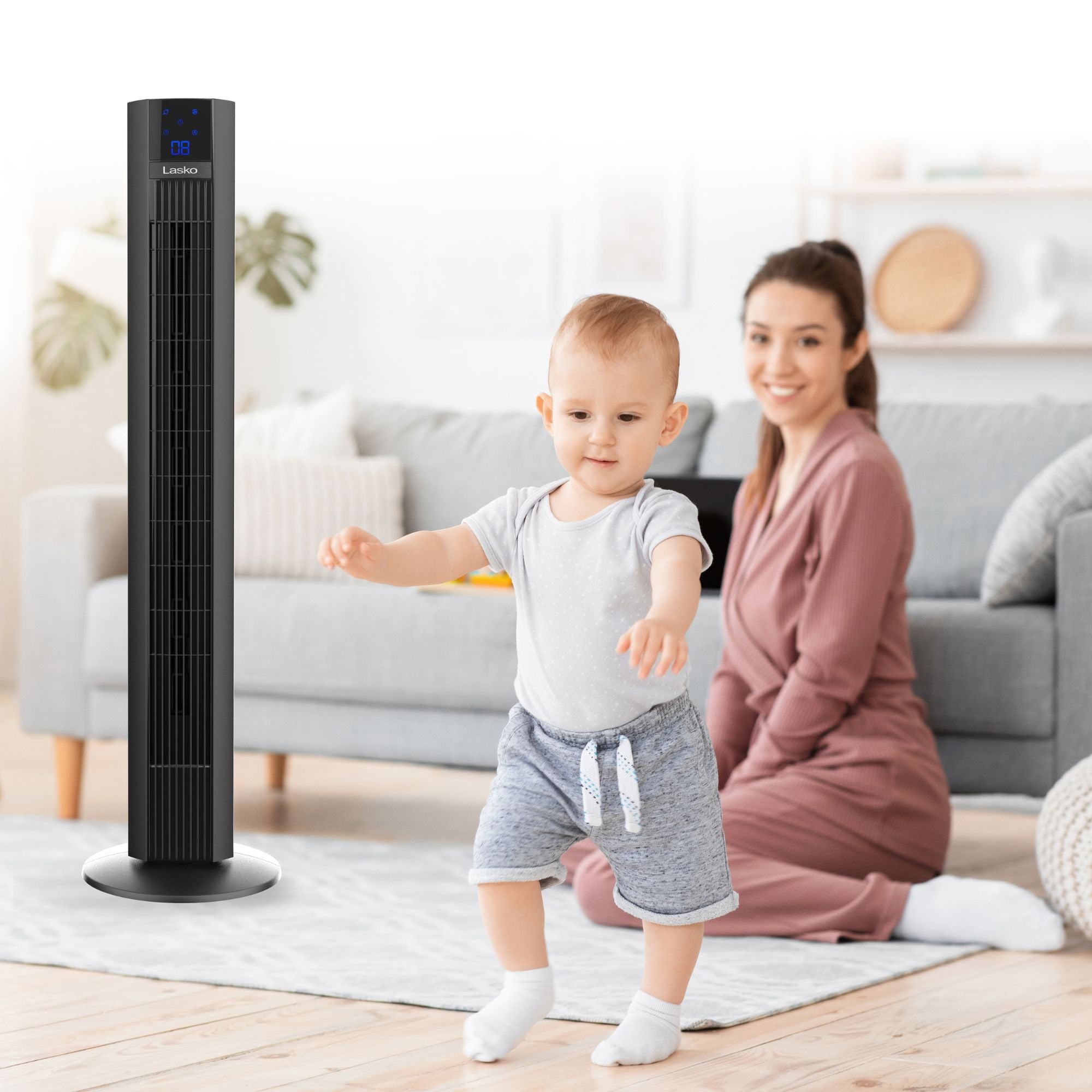 Lasko Xtra Air 48 Inch Extended Airflow Oscillating Digital Tower Fan, (Used)