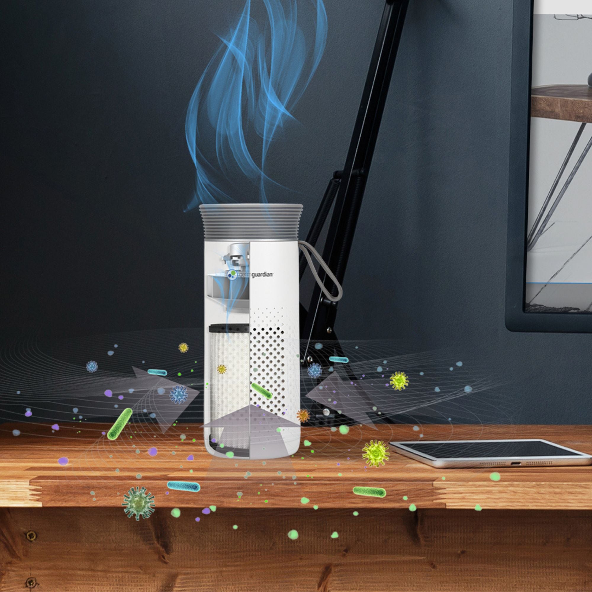 GermGuardian Portable Air Purifier for Small Spaces, USB Cable, 7” White, AC085 - VMInnovations