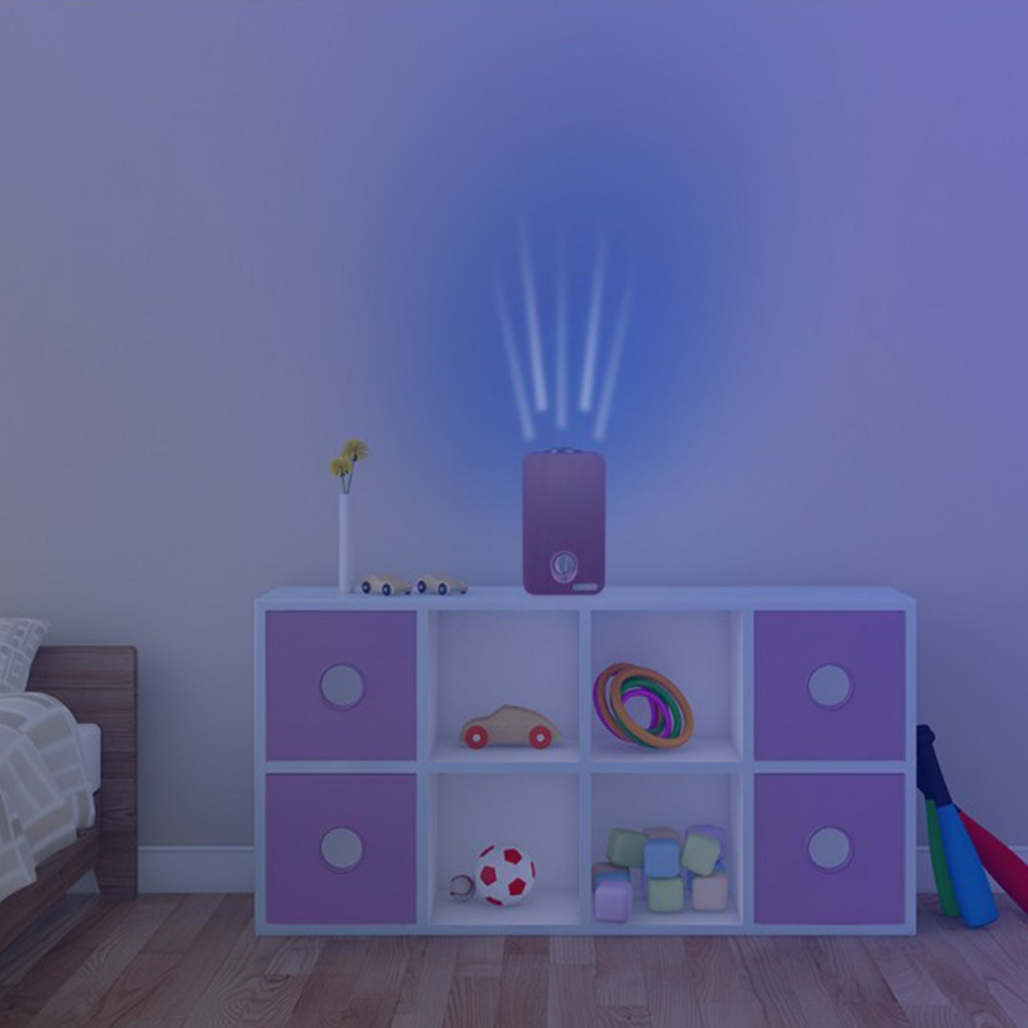 GermGuardian Air Purifier for Home with HEPA Pure Filter, Night Light, Pink - VMInnovations