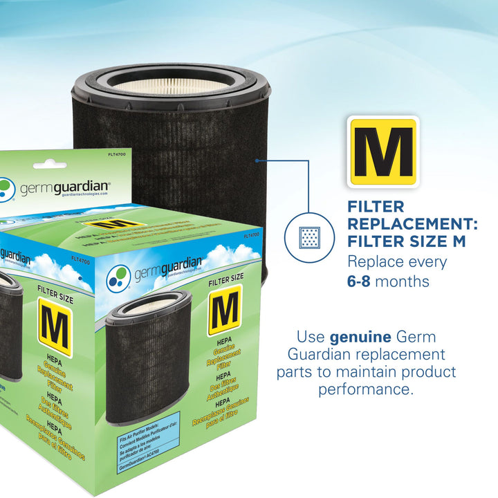 GermGuardian 15" Air Purifier with HEPA Filter to Reduce and Trap Allergens