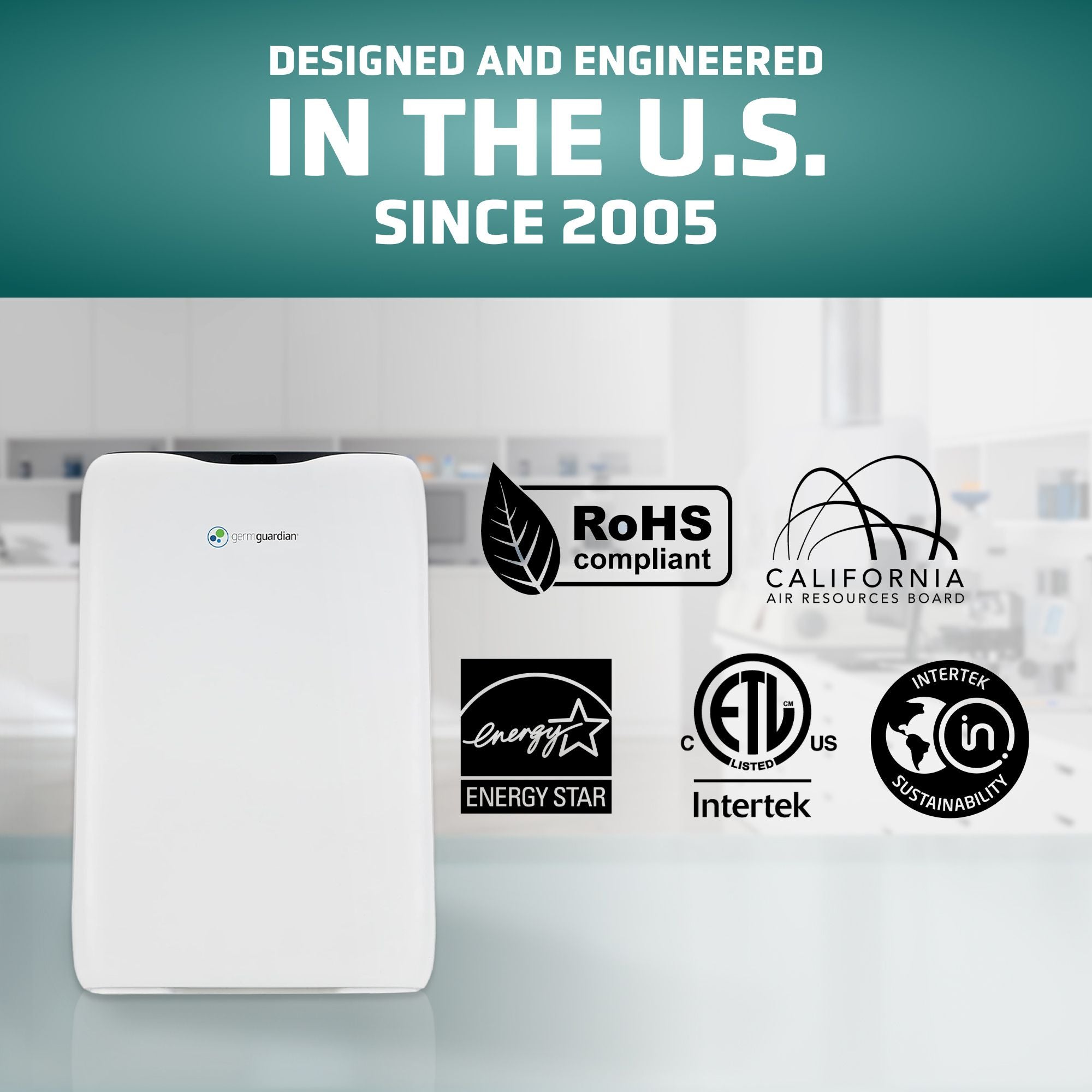 GermGuardian 3-In-1 HEPA Air Purifier for Home, 728 Sq. Ft. Rooms, Air Filter - VMInnovations