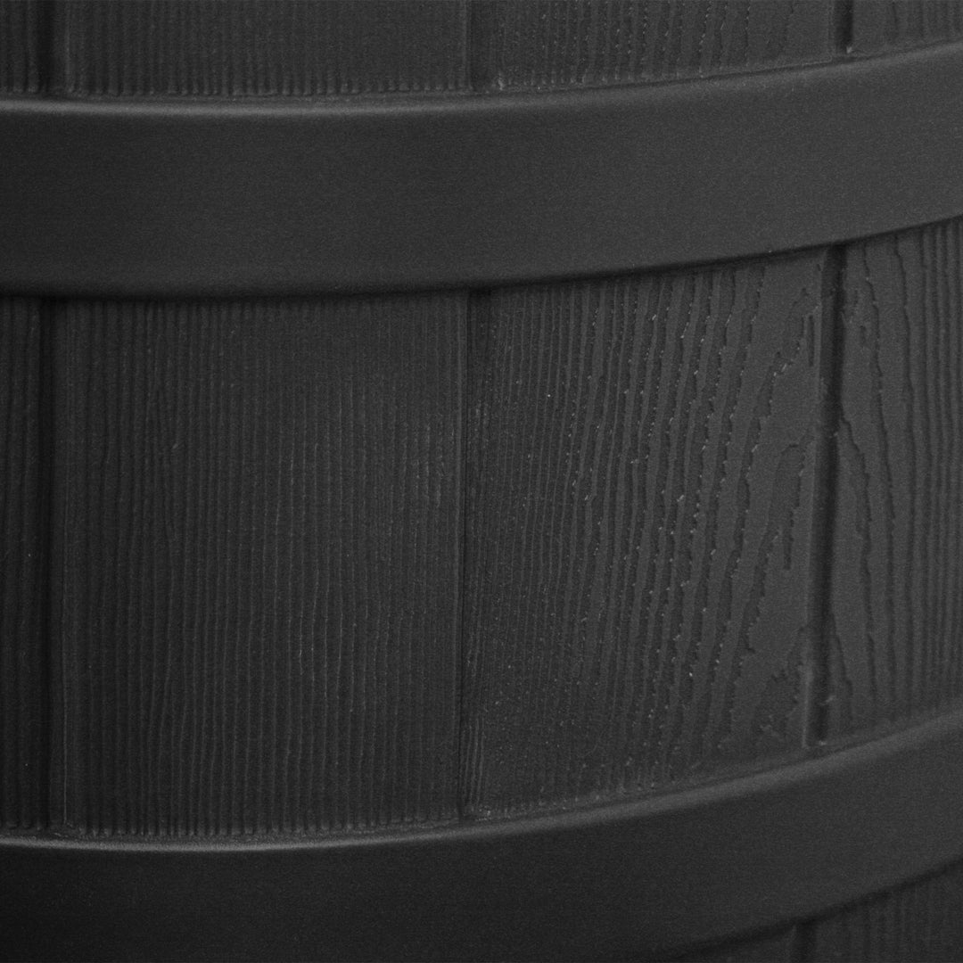 Good Ideas Rain Wizard Eco 50 Gal Rain Saver, Spigot, Recycled Materials, Black