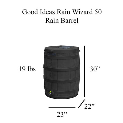 Good Ideas Rain Wizard Eco 50Gal Rain Saver, Spigot Recycled Materials(Open Box) - VMInnovations
