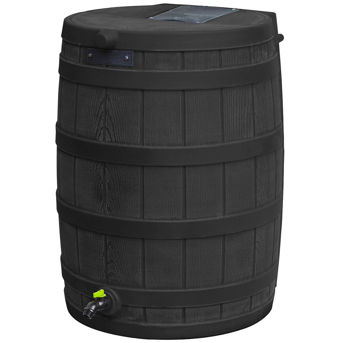 Good Ideas Rain Wizard Eco 50 Gal Rain Saver, Spigot, Recycled Materials, Black - VMInnovations