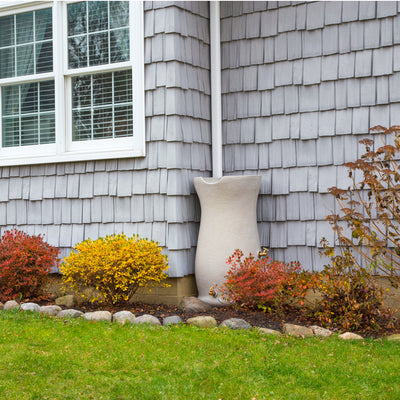 Good Ideas Impressions 50 Gal Corsican Rain Saver Barrel, 2 Spigots, (For Parts) - VMInnovations