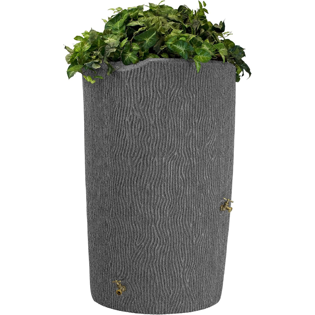 Good Ideas Impressions Bark Rain Saver Barrel, Rain Wizard Rain Barrel Stand