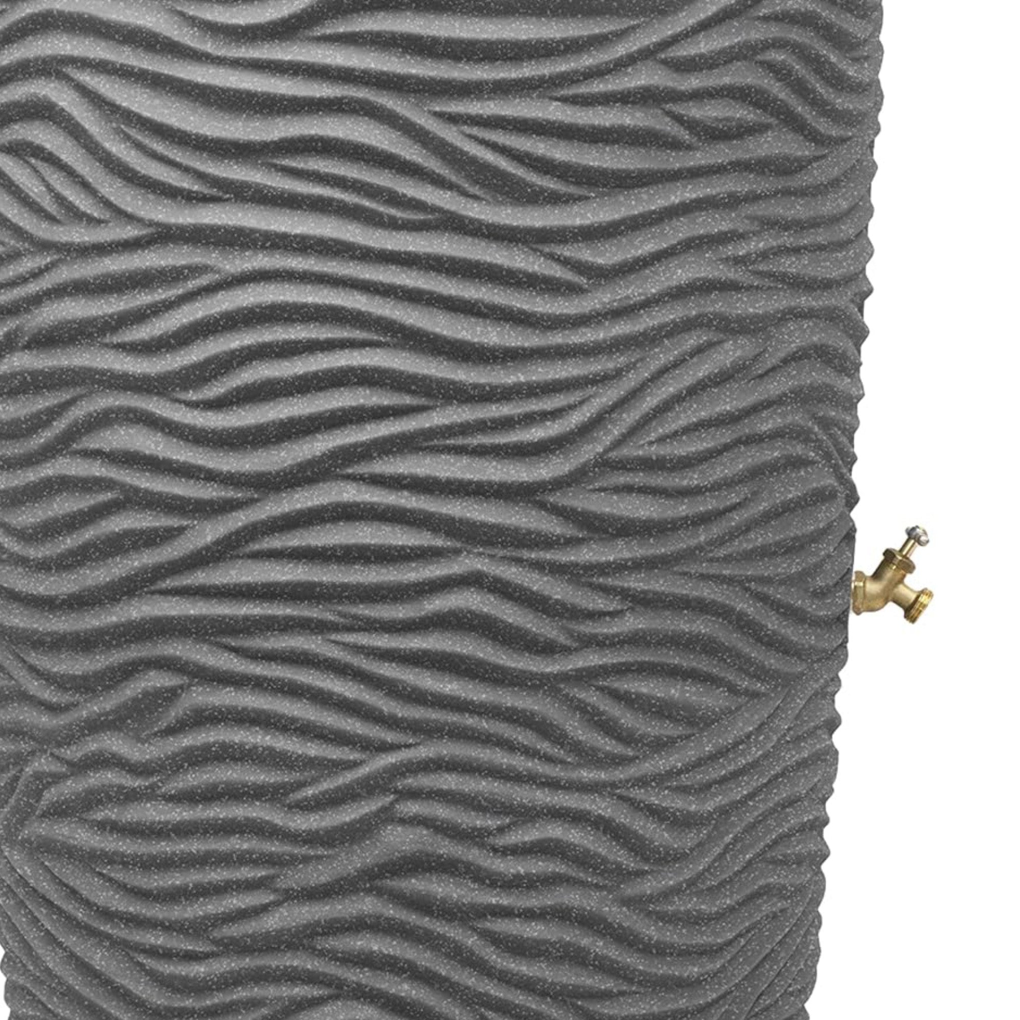 Good Ideas Impressions 65 Gallon Palm Trunk Rain Saver, 2 Spigots, Dark Granite - VMInnovations
