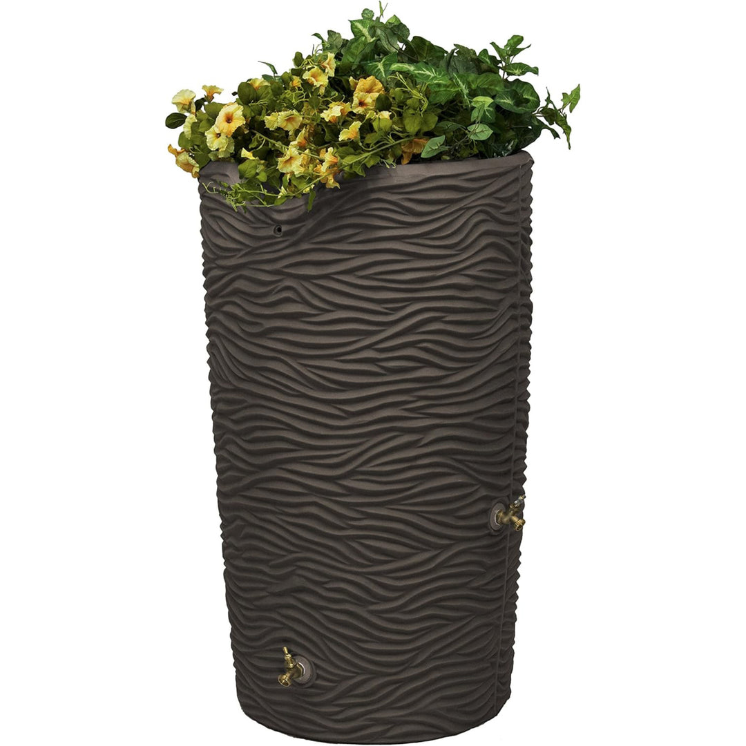 Good Ideas Impressions 65 Gallon Palm Trunk Rain Saver & Rain Wizard Stand, Oak