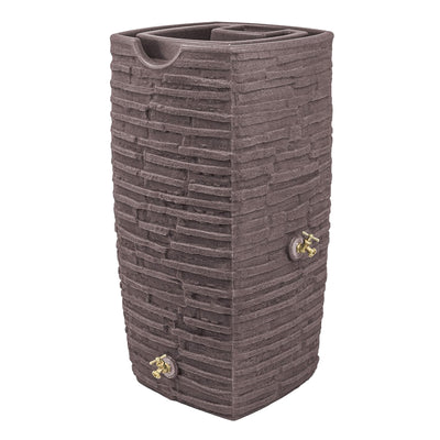 Good Ideas Impressions Riverwalk 50 Gallon Rain Saver with Spigots, Red Brick