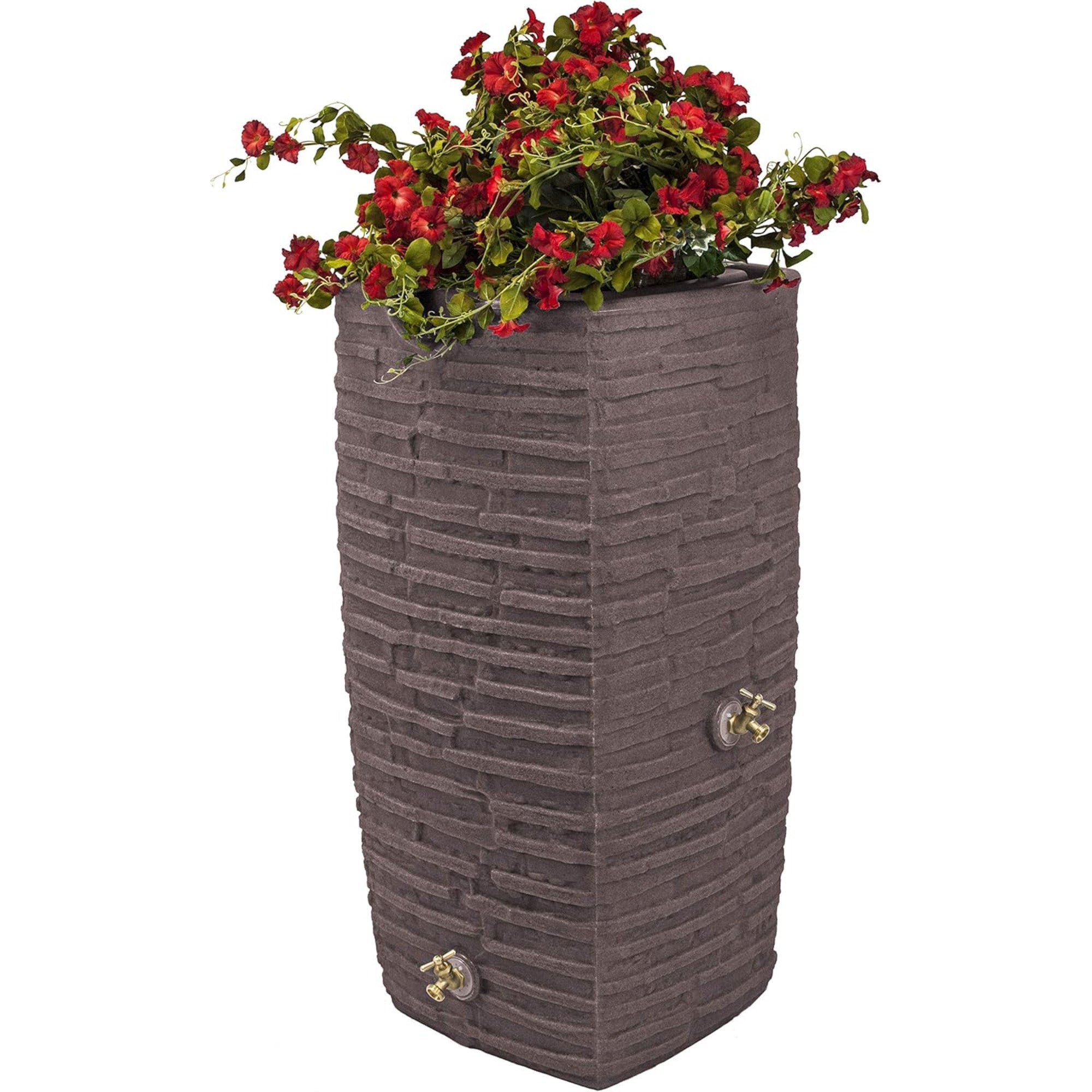 Good Ideas Impressions Riverwalk 50 Gallon Rain Saver with Spigots (Open Box) - VMInnovations