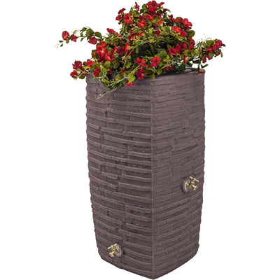 Good Ideas Impressions Riverwalk 50 Gallon Rain Saver with Spigots (Open Box) - VMInnovations
