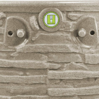 Good Ideas Impressions Riverwalk 50 Gallon Rain Saver with Spigots, Sandstone