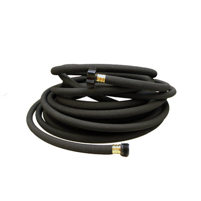 Good Ideas Impressions Riverwalk 50 Gallon Rain Barrel, Dark Granite & 50' Hose