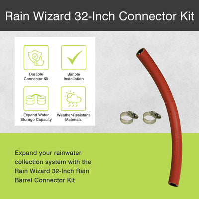 Good Ideas Rain Wizard 32 Inch Connector Kit with Strength Tube and Steel Clamps - VMInnovations