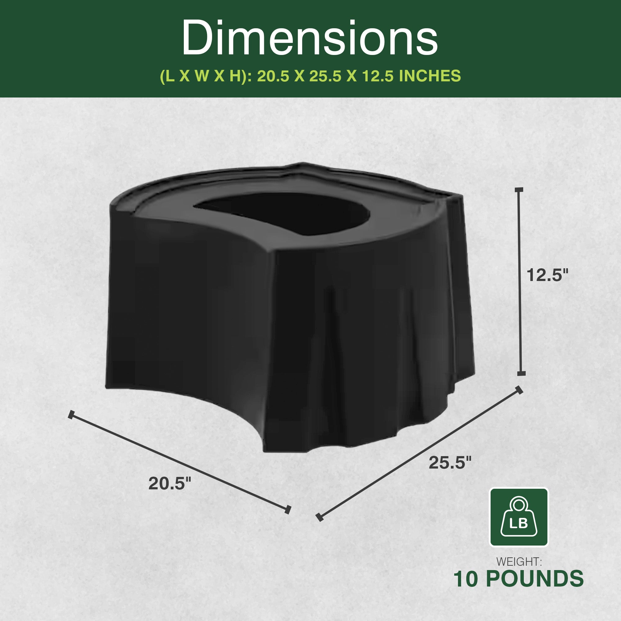 Good Ideas Rain Wizard 50 Gallon Rain Barrel Stand, Adds Room for Buckets, Black - VMInnovations
